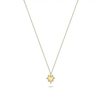 14k Gold Dainty Pure Heart Pendant Necklace