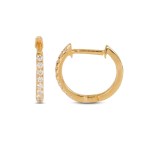 18k Gold Diamond Loop Earrings