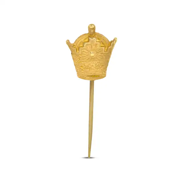 18k Gold Taj Brooch