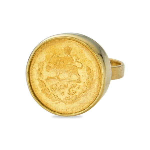 Daric Ring | 18k gold ring with a 22k gold coin