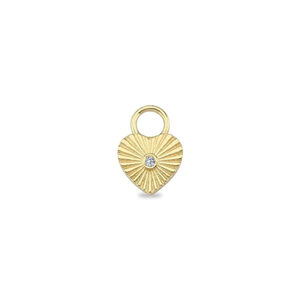 Heart Charm Earring | 14k gold charm