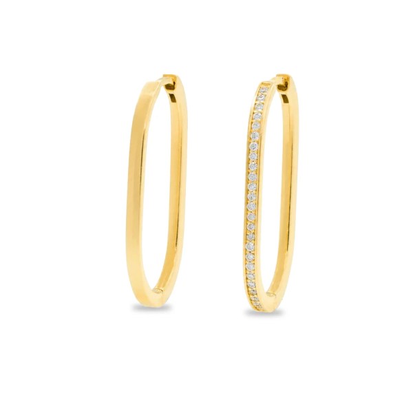 Delin Small Earring | 18k gold earrings, plain and diamond versions