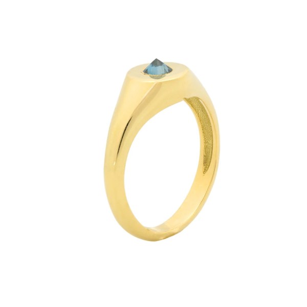 Alva Blue Ring | 18k gold ring